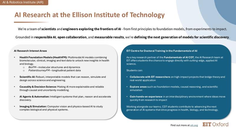 ai research at the ellison institute of technology